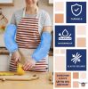 EZGOODZ Disposable PVC Oversleeves 18". Pack of 288 Large Vinyl Arm Covers with Elastic Wrist, Elbow. 144 Pairs of Blue Waterproof Protective Sleeves