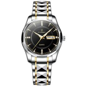 POEDAGAR 2021 New Fashion Men's Watches Stainless Steel Top Brand Luxury Waterproof Men Quartz Wristwatches Relogio Masculino (Color: 980-Black, size: 1)