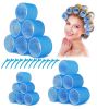 Jumbo Hair Rollers; 30 Packs Large Hair Rollers for Long Medium Hair; 3 Size Self Grip Hair Rollers Women Curls at Home (6√óJumbo+6√óLarge+6√óMedium)