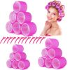 Jumbo Hair Rollers; 30 Packs Large Hair Rollers for Long Medium Hair; 3 Size Self Grip Hair Rollers Women Curls at Home (6√óJumbo+6√óLarge+6√óMedium)