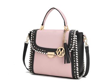 MKF Collection Flora Satchel bag Vegan Leather Women by Mia k (Color: Blush, Material: Vegan Leather)