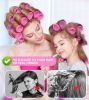 Jumbo Hair Rollers; 30 Packs Large Hair Rollers for Long Medium Hair; 3 Size Self Grip Hair Rollers Women Curls at Home (6√óJumbo+6√óLarge+6√óMedium)